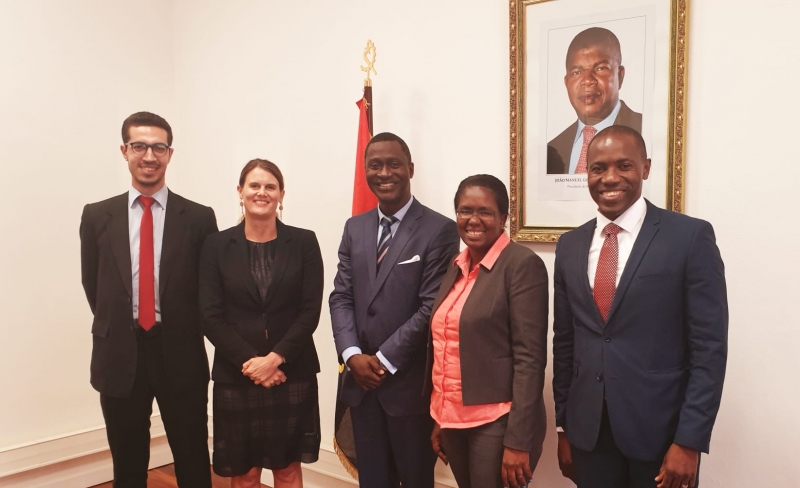 Angola's Secretary of State for Human Rights and Citizenship, H.E. Ana Celeste Januário, collaborating with the CTI delegation led by Ghana's Ambassador to the UN in Geneva