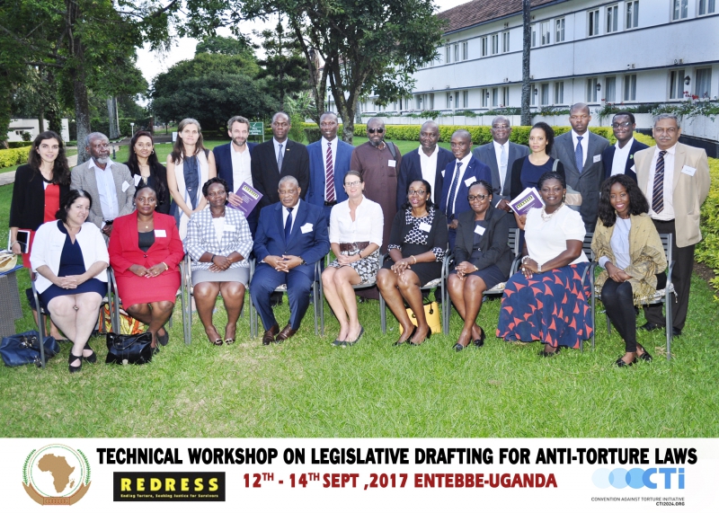 Participants at CTI technical workshop on legislative drafting for anti-torture laws, Entebbe, Uganda